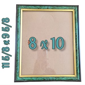 Vtg Gold Antique Green Black 8 x 10 Picture Frame